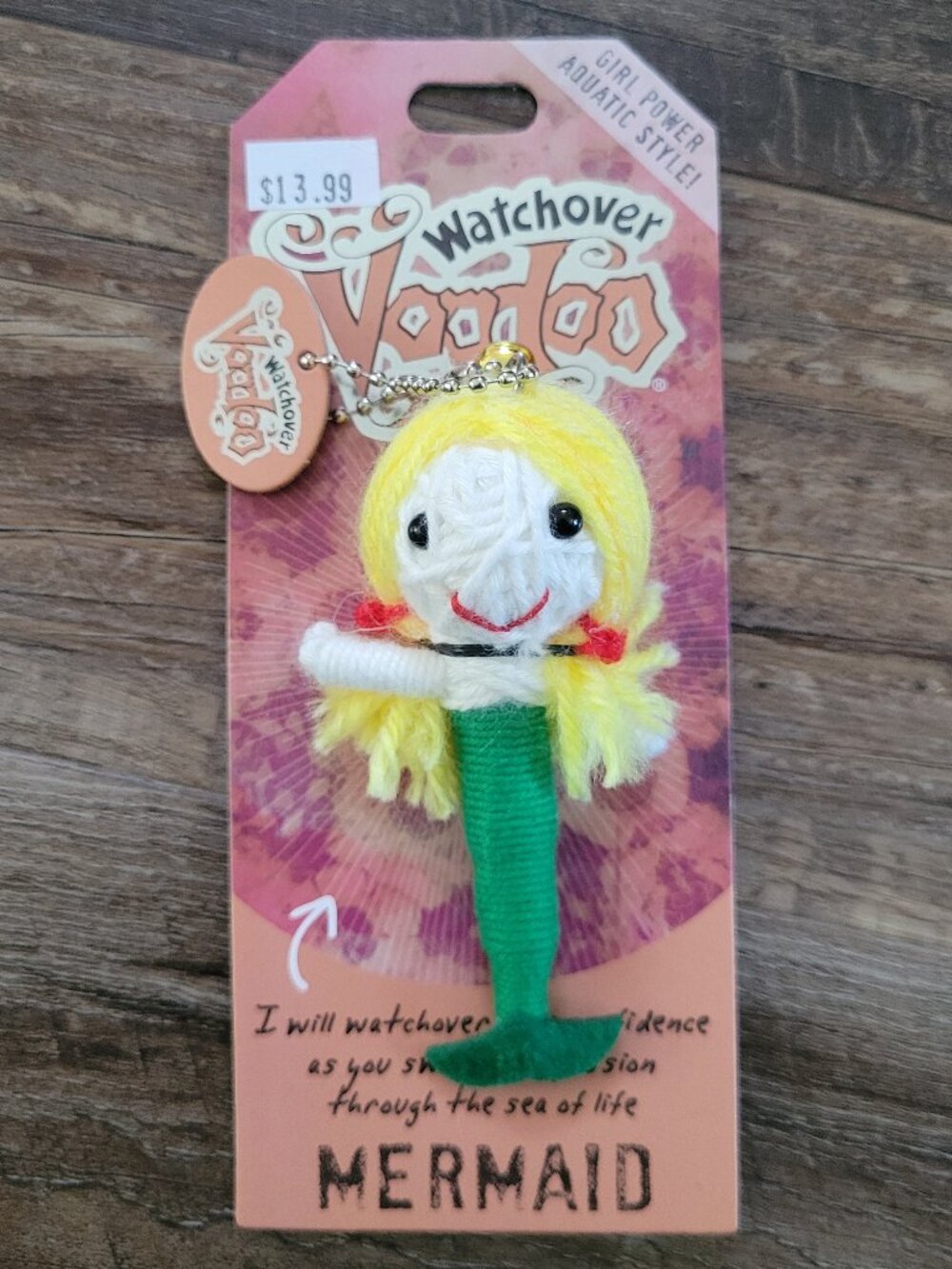 Watchover Voodoo Doll MERMAID Charm Keychain - Girl Power Aquatic Style -NWT